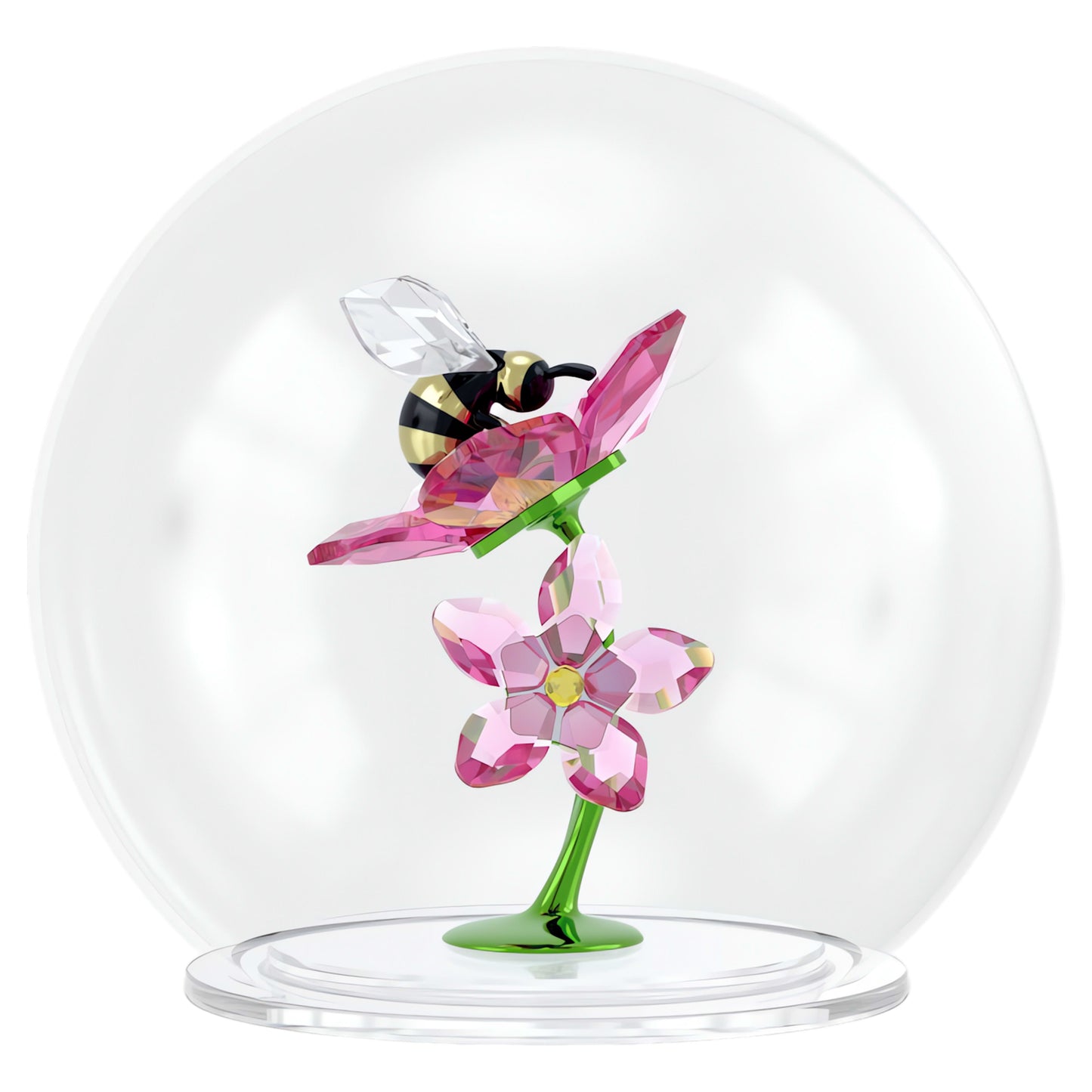 IDYLLIA GLASS BALL BEE AND FLOWERS
