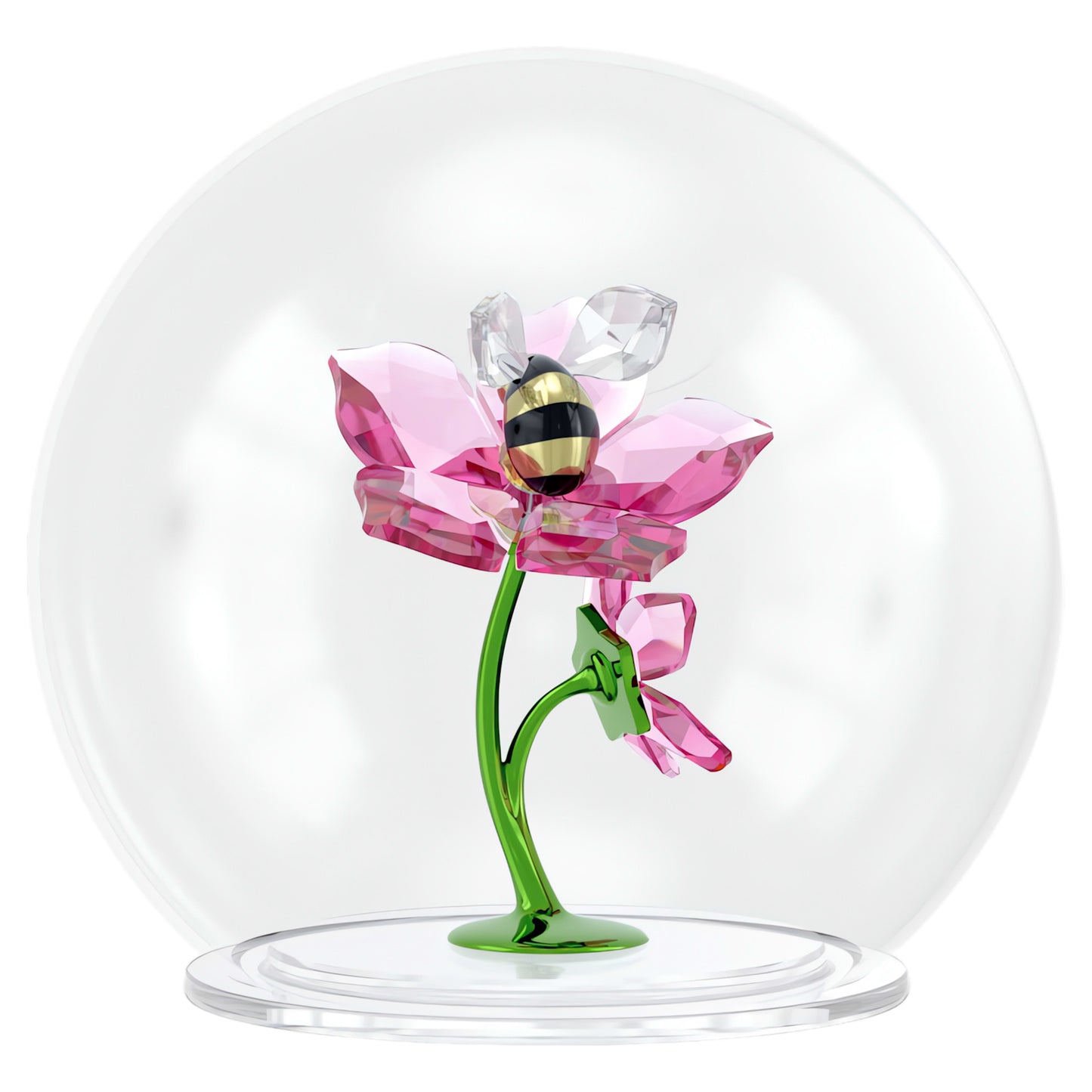 IDYLLIA GLASS BALL BEE AND FLOWERS
