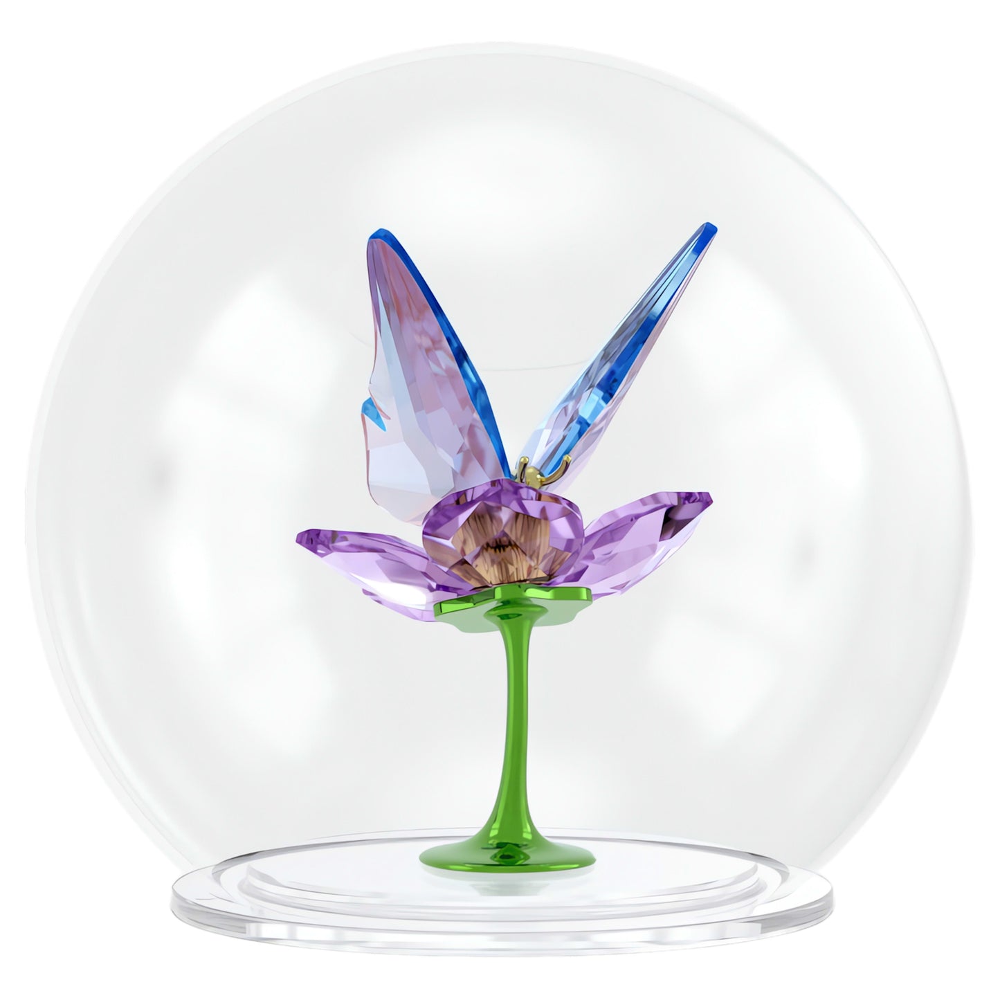 IDYLLIA GLASS BALL BUTTERFLY AND FLOWER