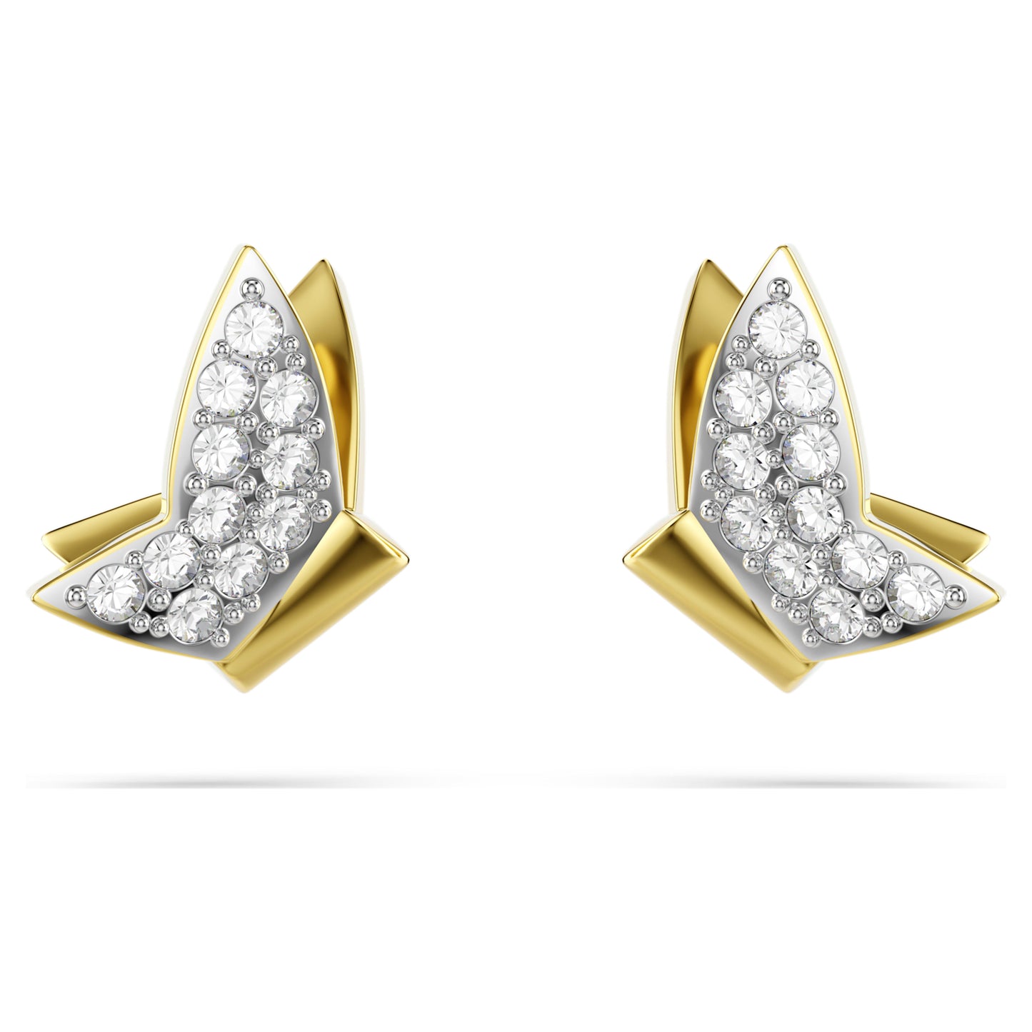 IDYLLIA LILIA STUDS BUTTERFLY - WHITE, GOLD