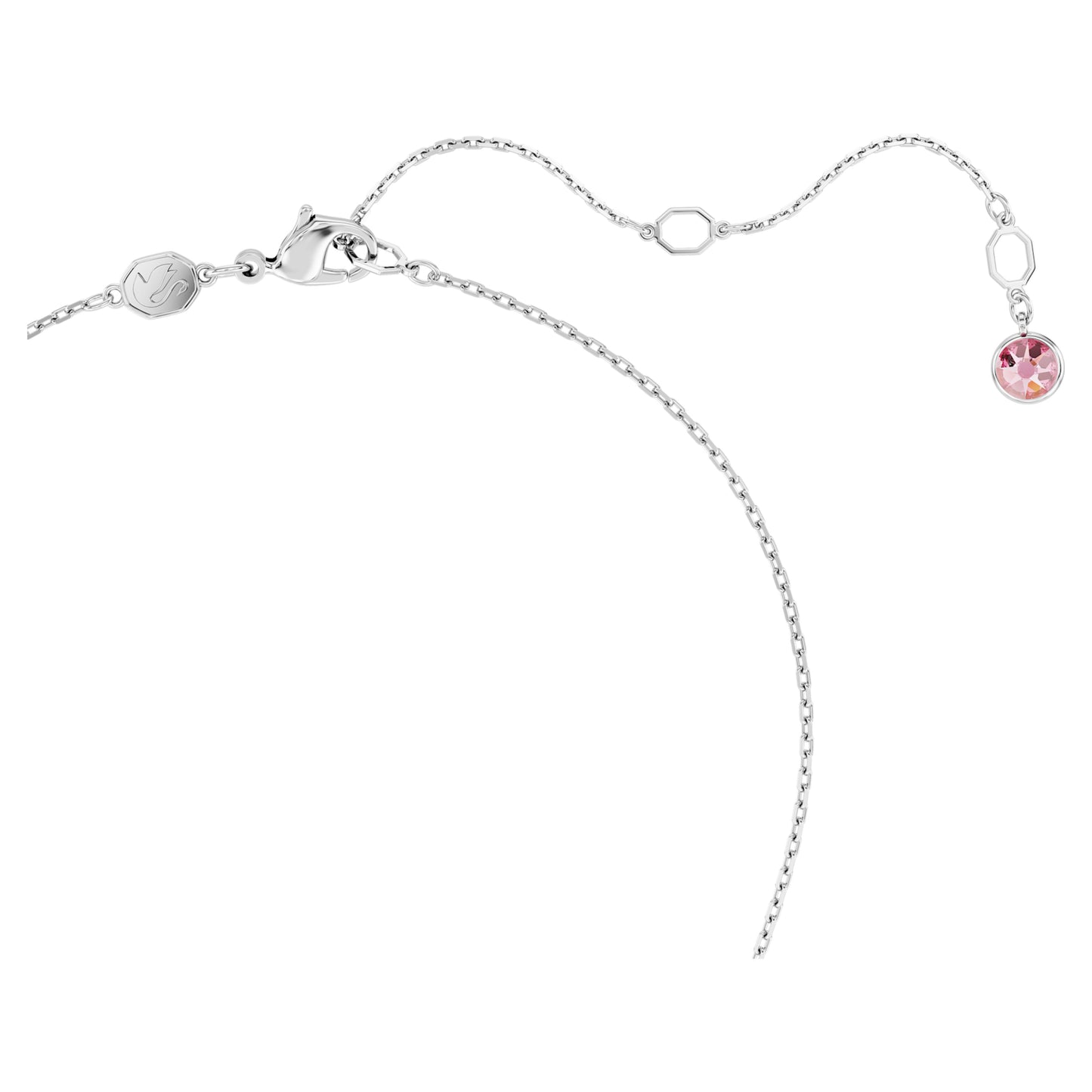 IDYLLIA PENDANT FLOWER - PINK, RHODIUM