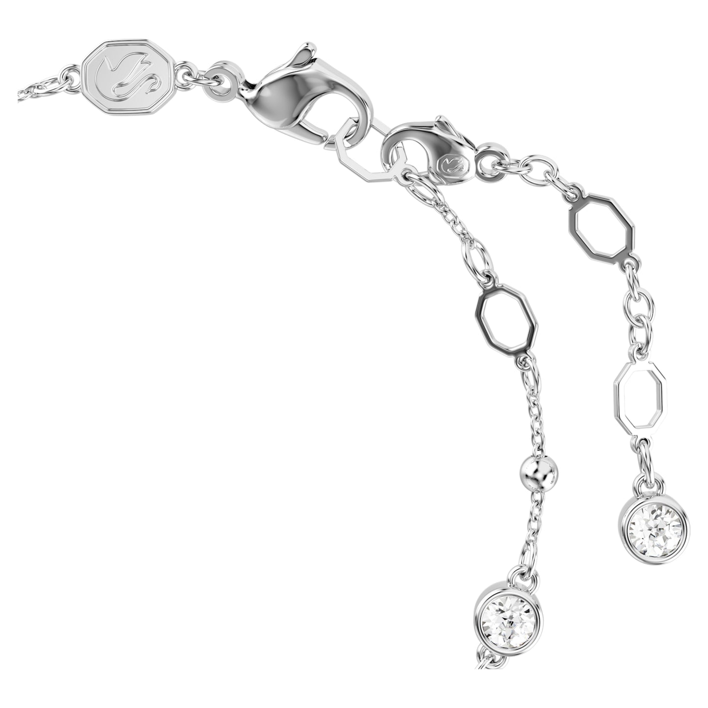 IMBER BRACELET - WHITE, RHODIUM