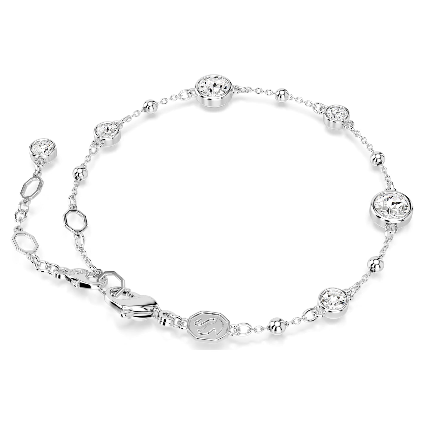 IMBER BRACELET - WHITE, RHODIUM