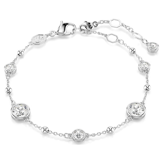 IMBER BRACELET - WHITE, RHODIUM