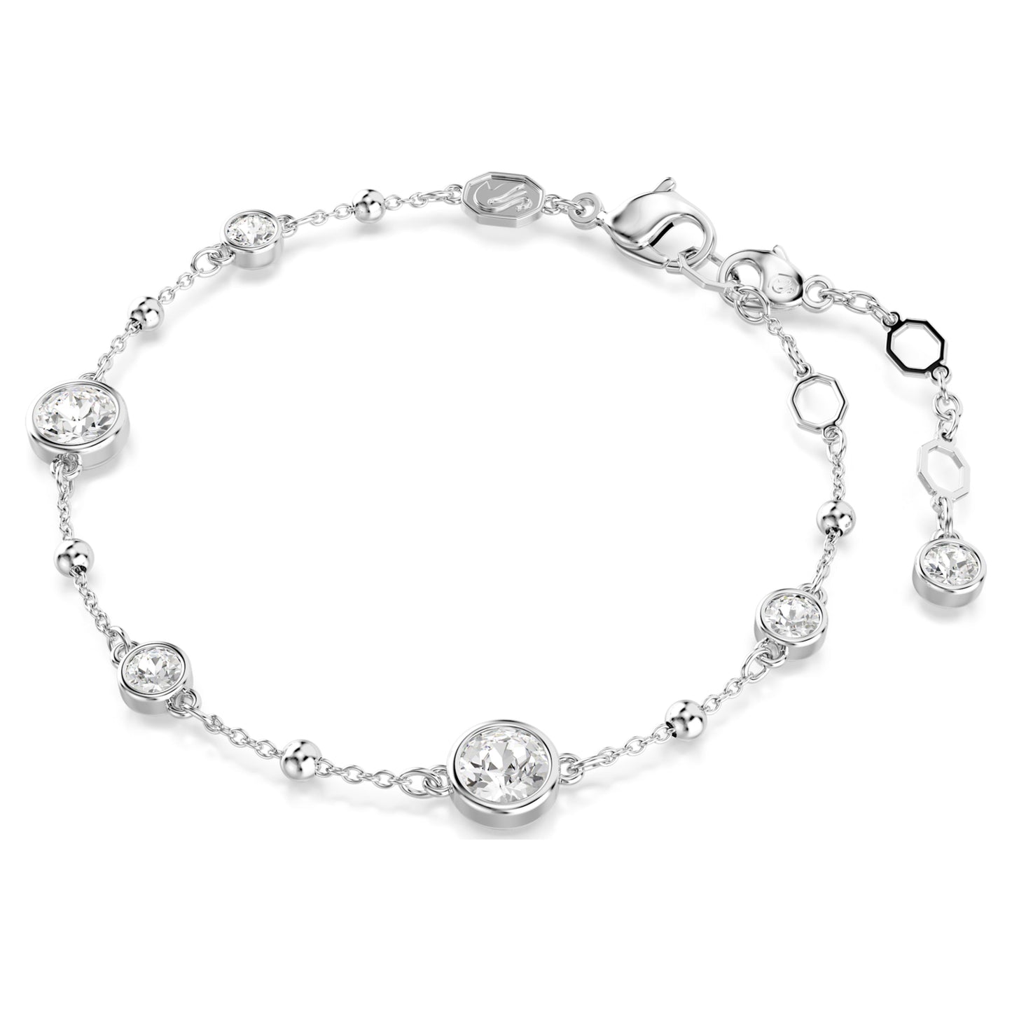 IMBER BRACELET - WHITE, RHODIUM