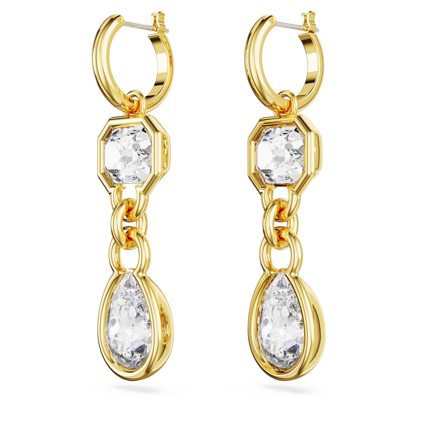 IMBER DROP EARRINGS - WHITE, GOLD