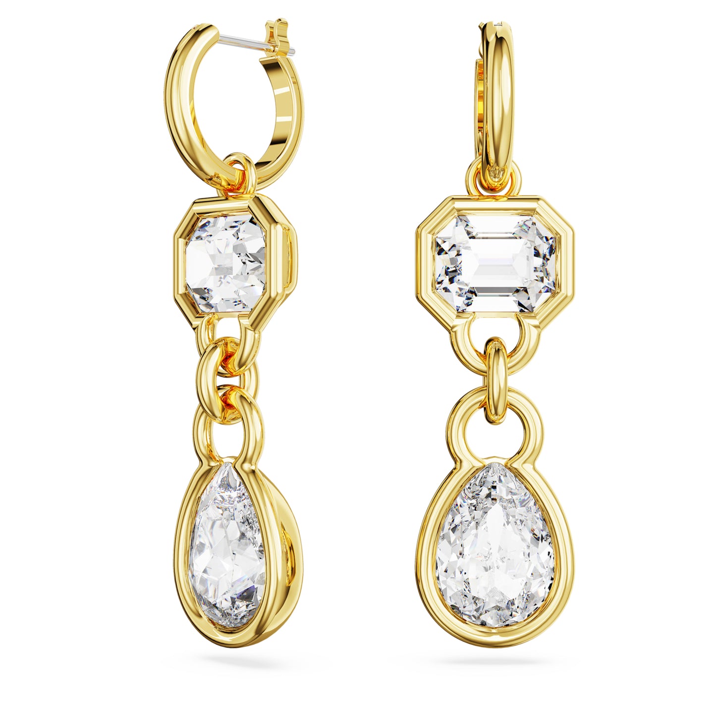 IMBER DROP EARRINGS - WHITE, GOLD