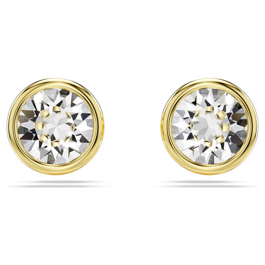 IMBER STUD EARRINGS - WHITE, GOLD