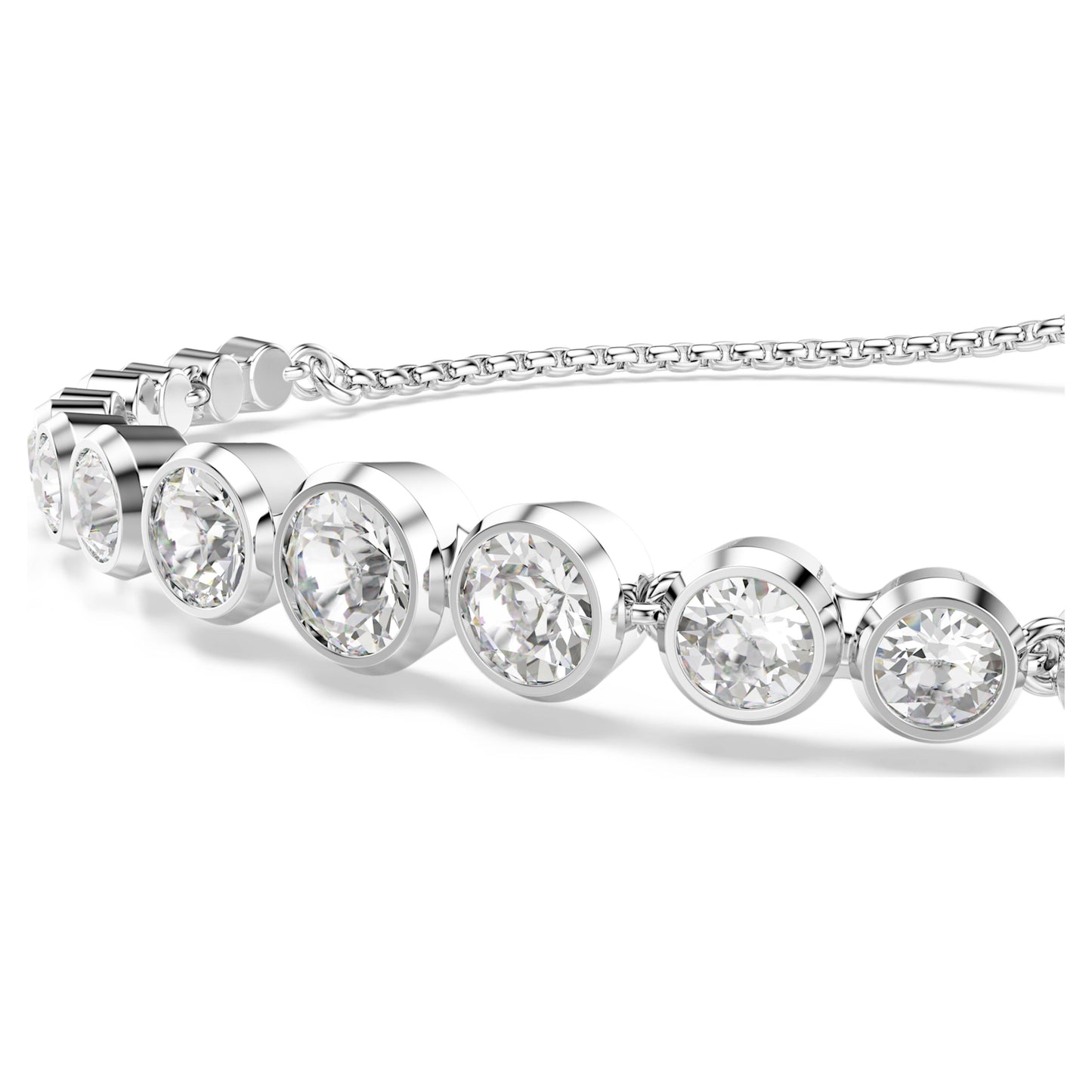 IMBER TENNIS BRACELET - WHITE, RHODIUM