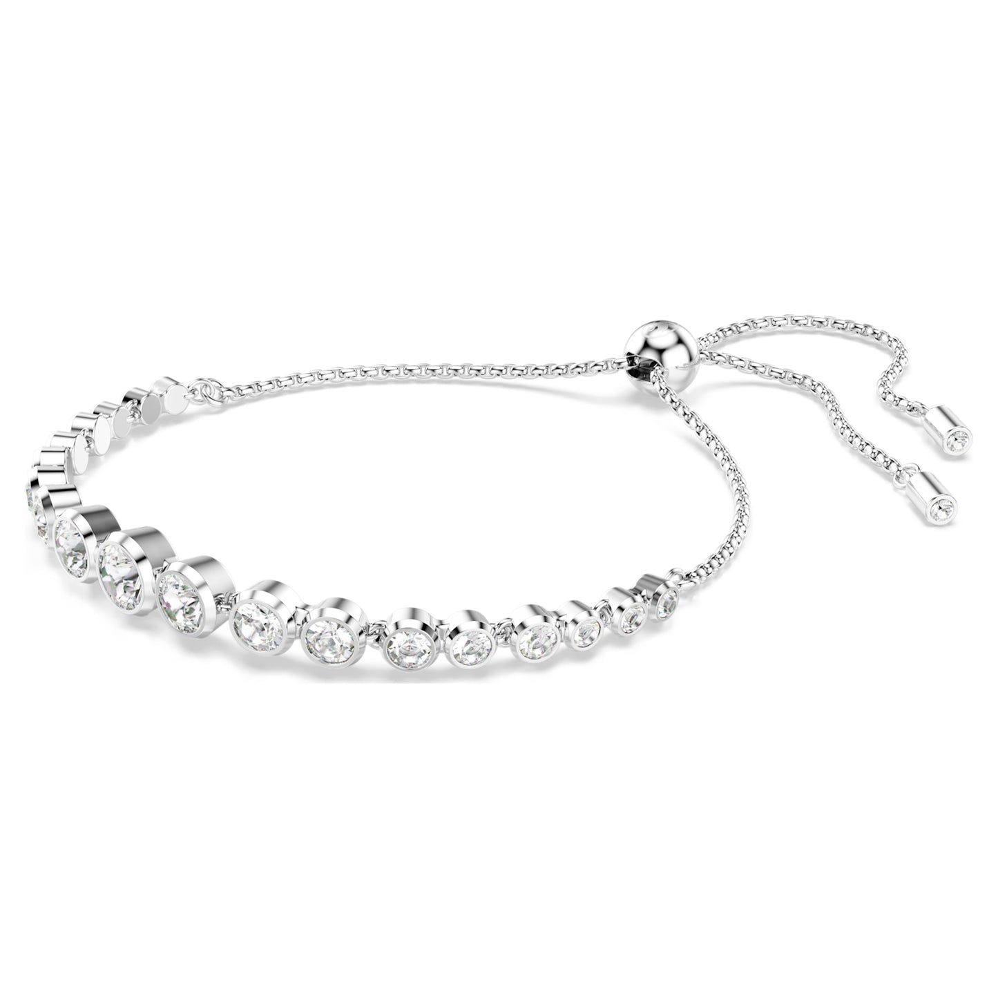 IMBER TENNIS BRACELET - WHITE, RHODIUM