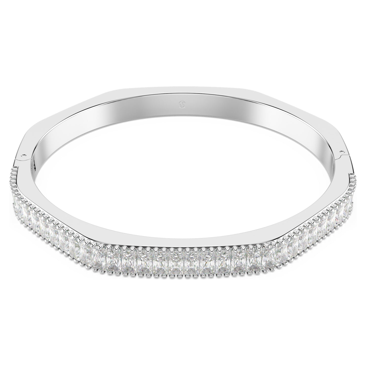 MATRIX BANGLE - WHITE, RHODIUM