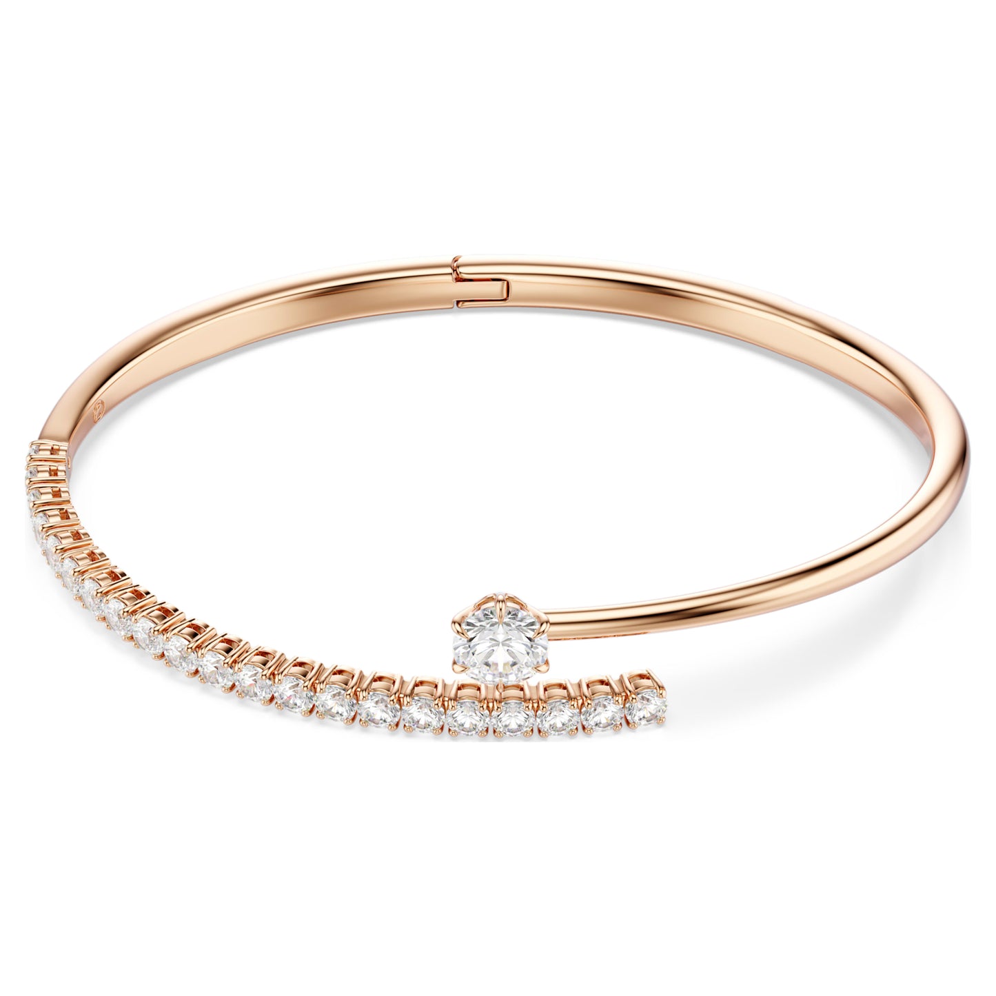 MATRIX BANGLE - WHITE, 18K ROSE GOLD