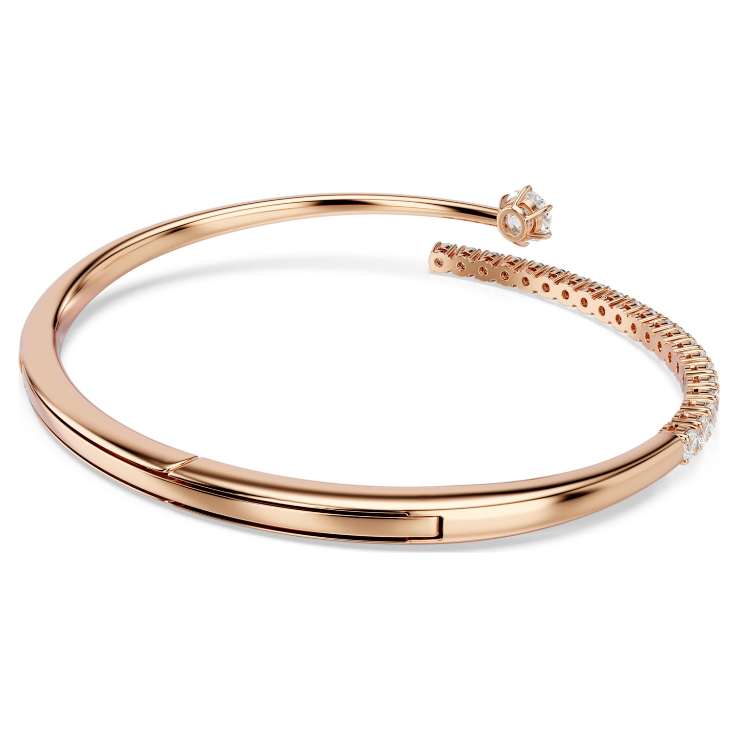 MATRIX BANGLE - WHITE, 18K ROSE GOLD