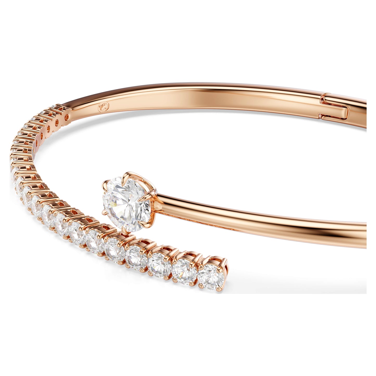 MATRIX BANGLE - WHITE, 18K ROSE GOLD