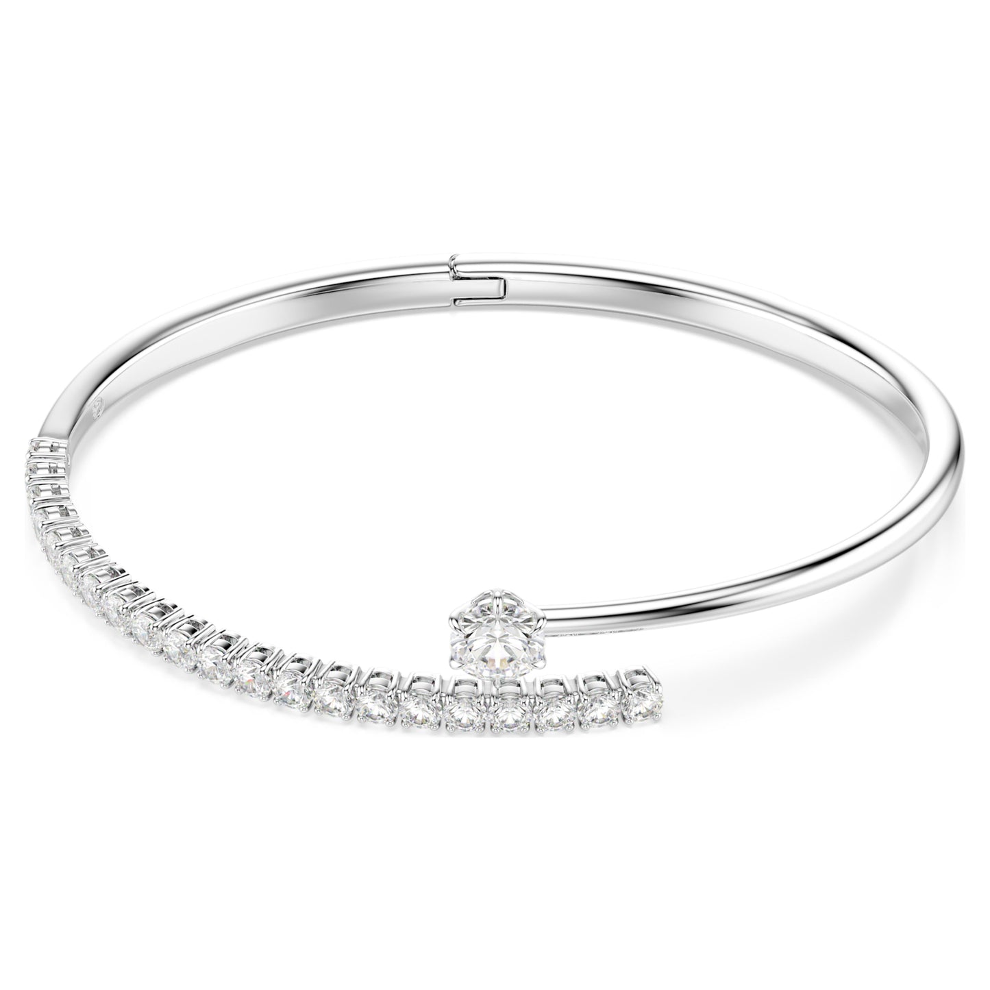 MATRIX BANGLE - WHITE, RHODIUM