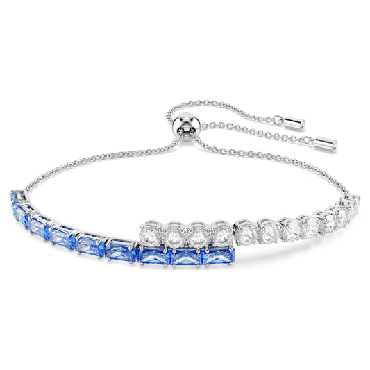 MATRIX BRACELET - BLUE, RHODIUM