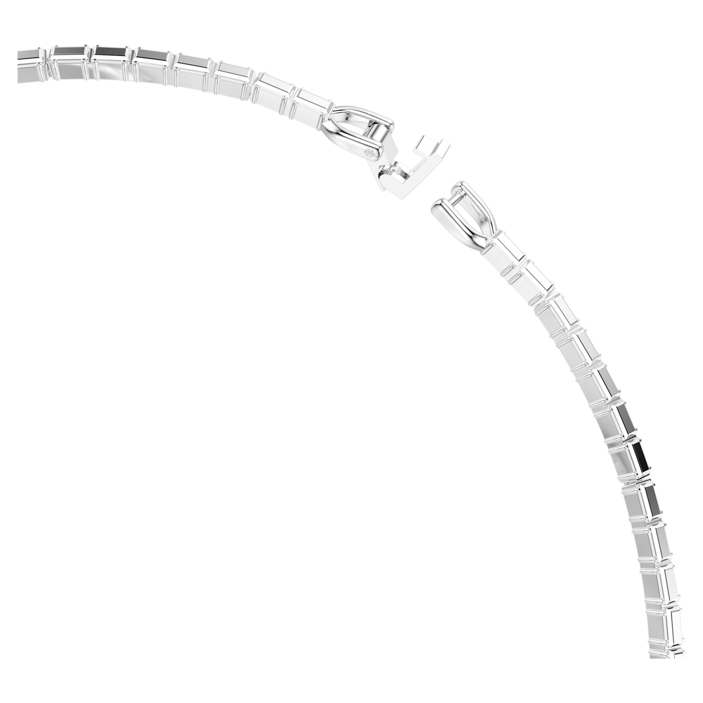 MATRIX NECKLACE - WHITE, RHODIUM