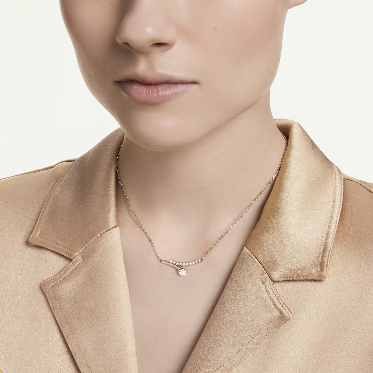 MATRIX NECKLACE - WHITE, 18K ROSE GOLD