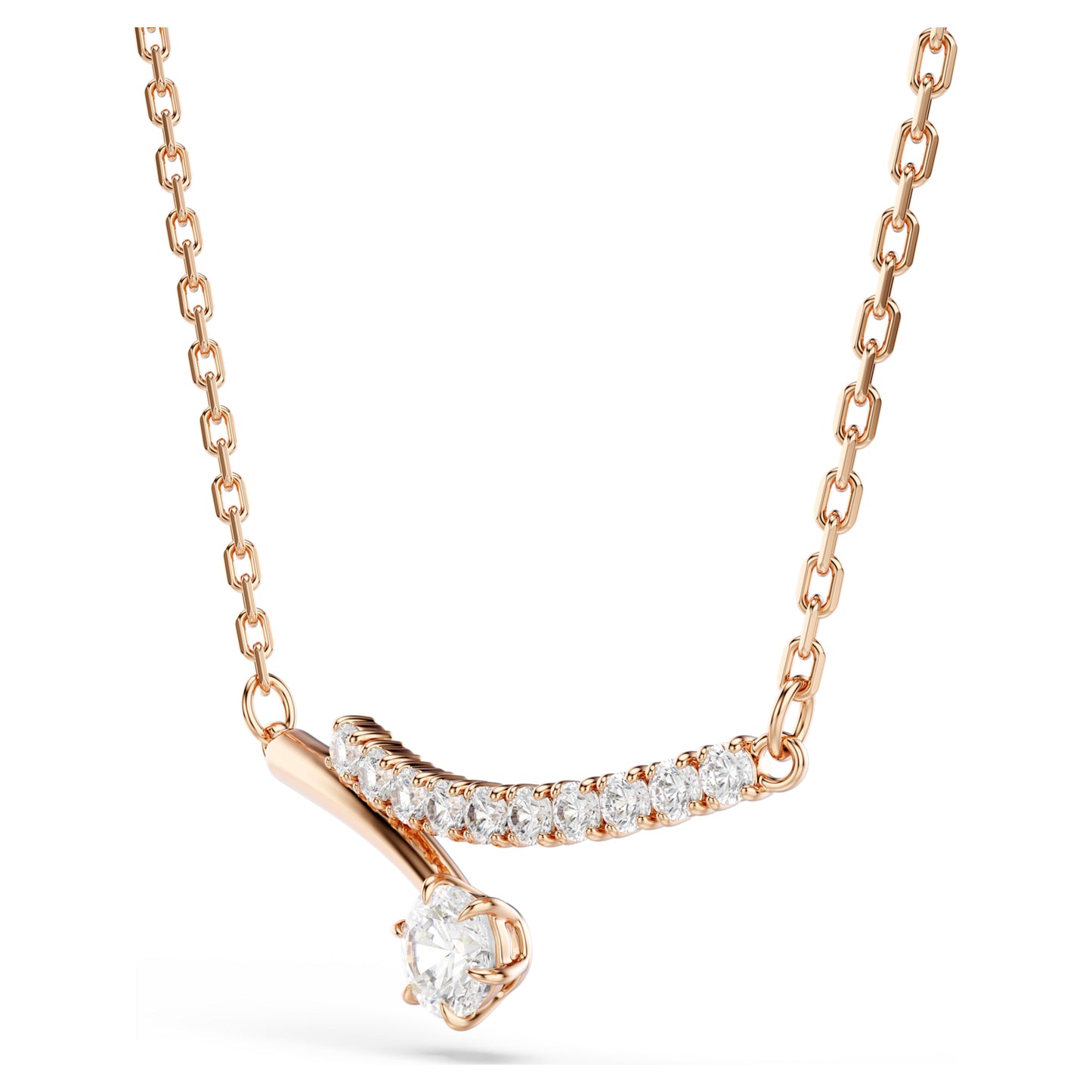 MATRIX NECKLACE - WHITE, 18K ROSE GOLD