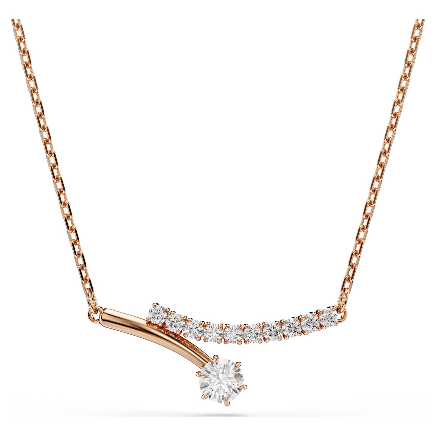 MATRIX NECKLACE - WHITE, 18K ROSE GOLD