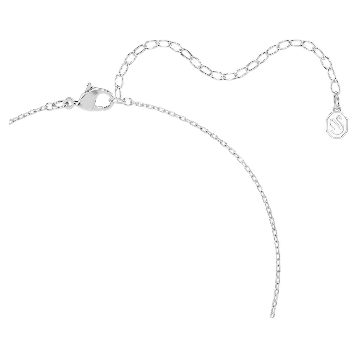 MATRIX NECKLACE - WHITE, RHODIUM