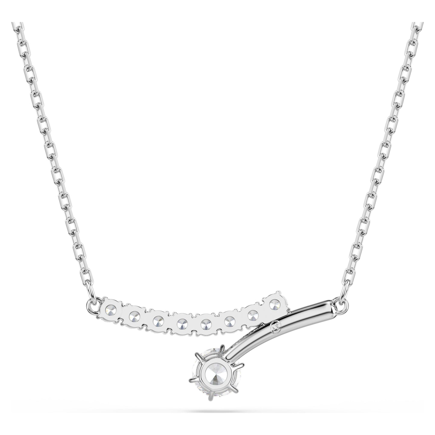 MATRIX NECKLACE - WHITE, RHODIUM