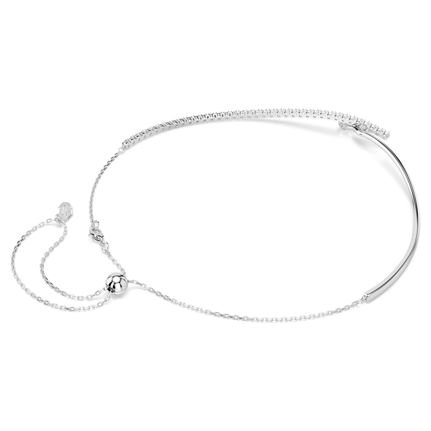 MATRIX NECKLACE - WHITE, RHODIUM