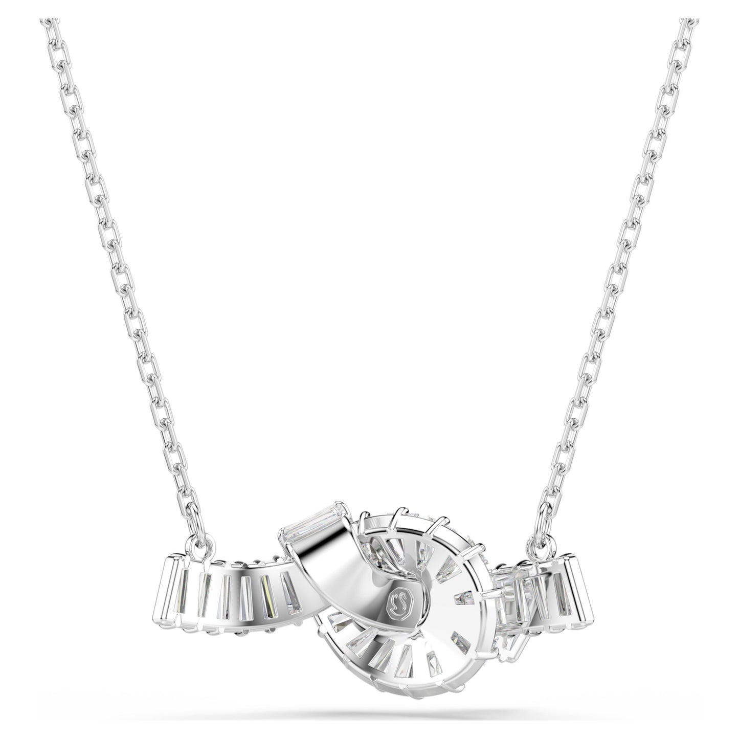 MATRIX PENDANT KNOT - WHITE, RHODIUM