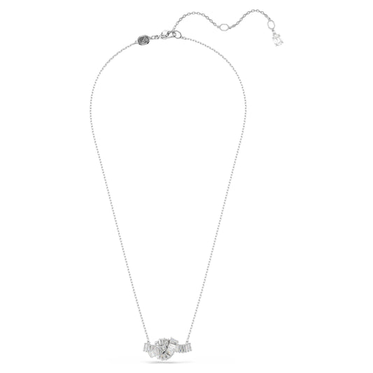 MATRIX PENDANT KNOT - WHITE, RHODIUM