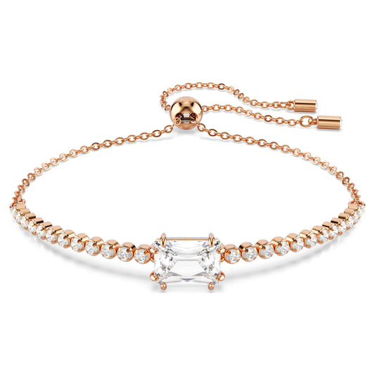 MATRIX TENNIS BRACELET - WHITE, ROSE-GOLD