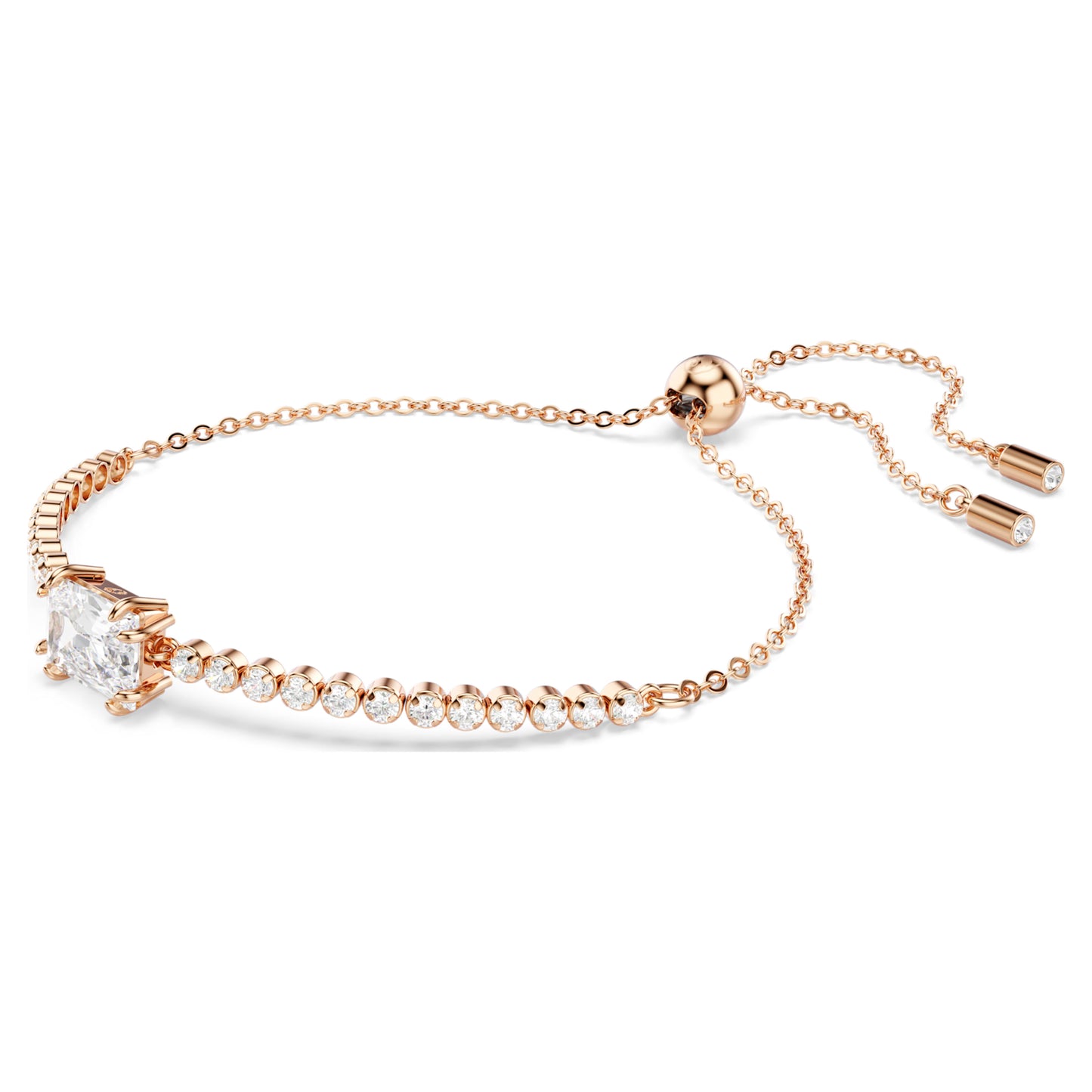 MATRIX TENNIS BRACELET - WHITE, ROSE-GOLD