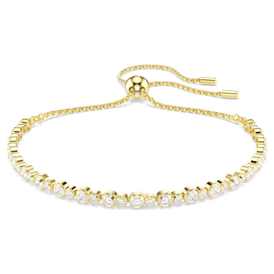 MATRIX TENNIS BRACELET - WHITE, GOLD