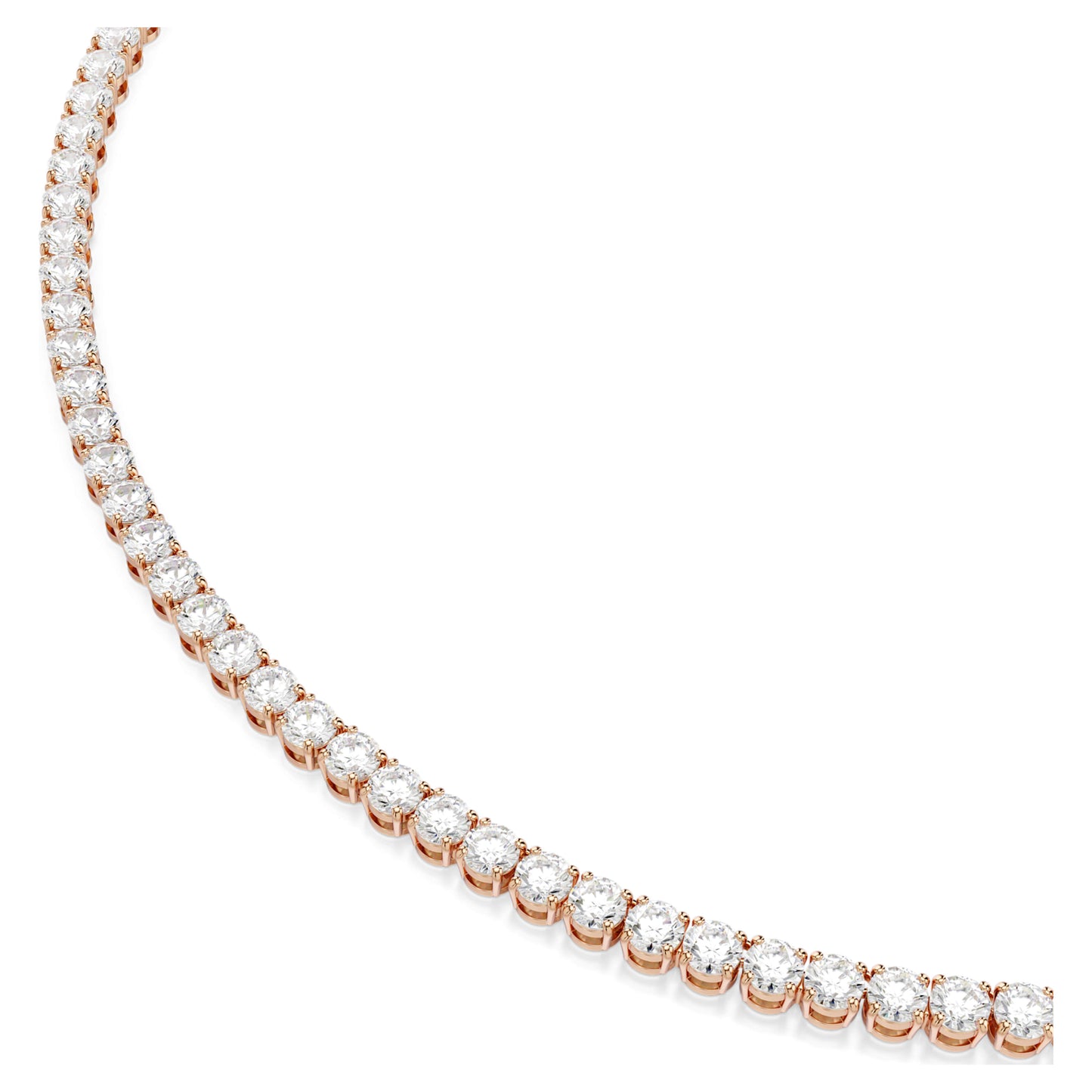MATRIX NECKLACE TENNIS - WHITE, 18K ROSE GOLD