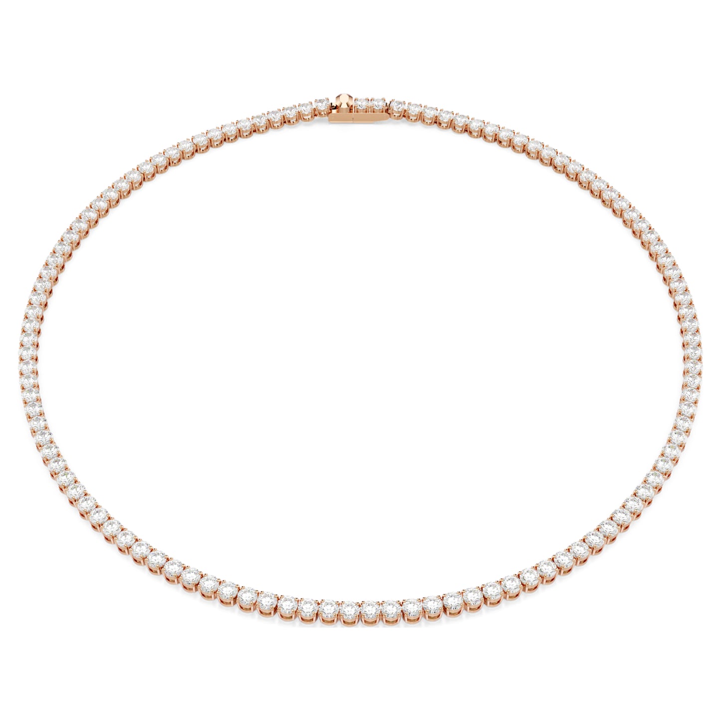 MATRIX NECKLACE TENNIS - WHITE, 18K ROSE GOLD