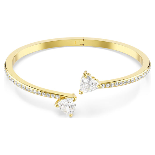 MESMERA ATTRACT BANGLE HEART - WHITE, GOLD