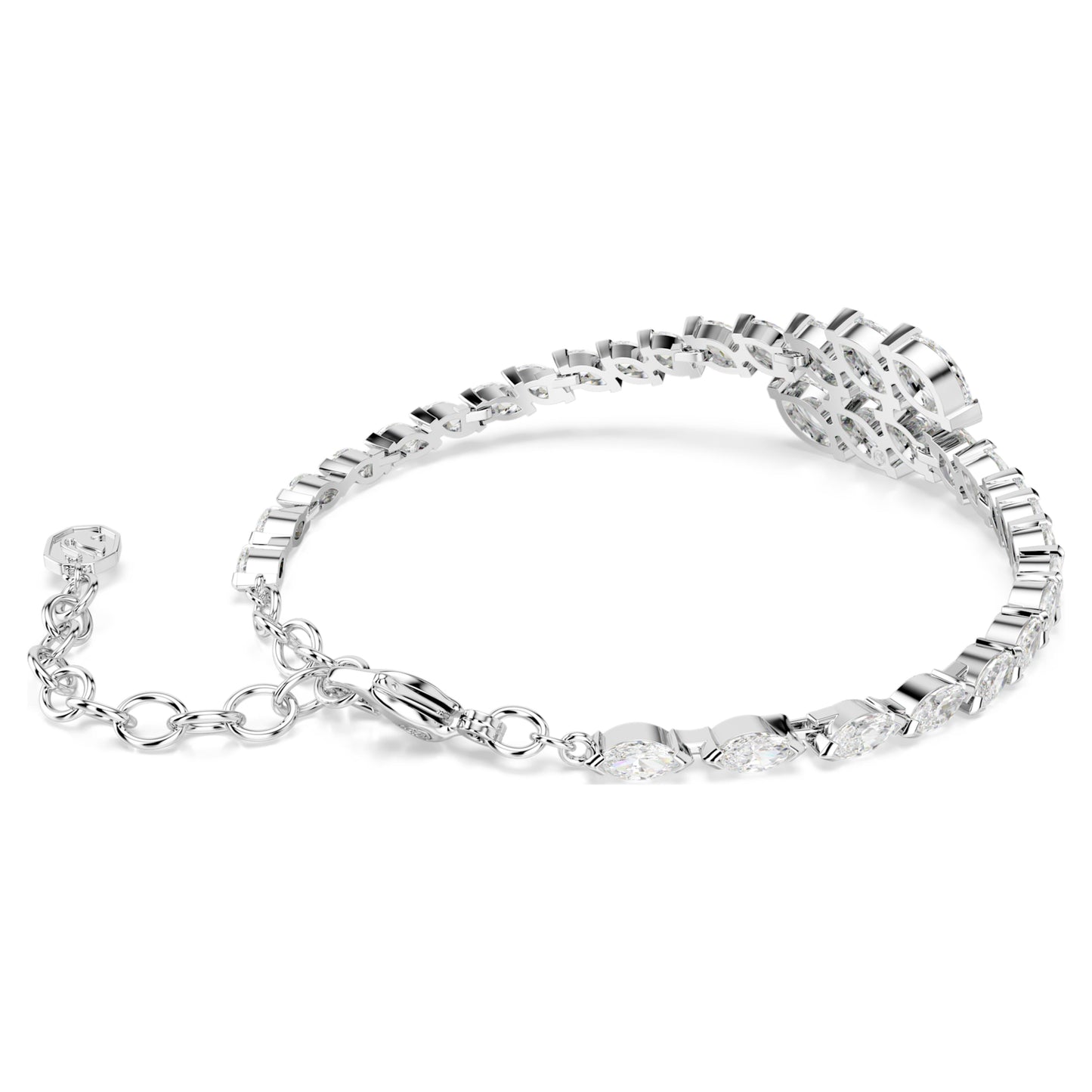 MESMERA BRACELET MARQUISE - WHITE, RHODIUM