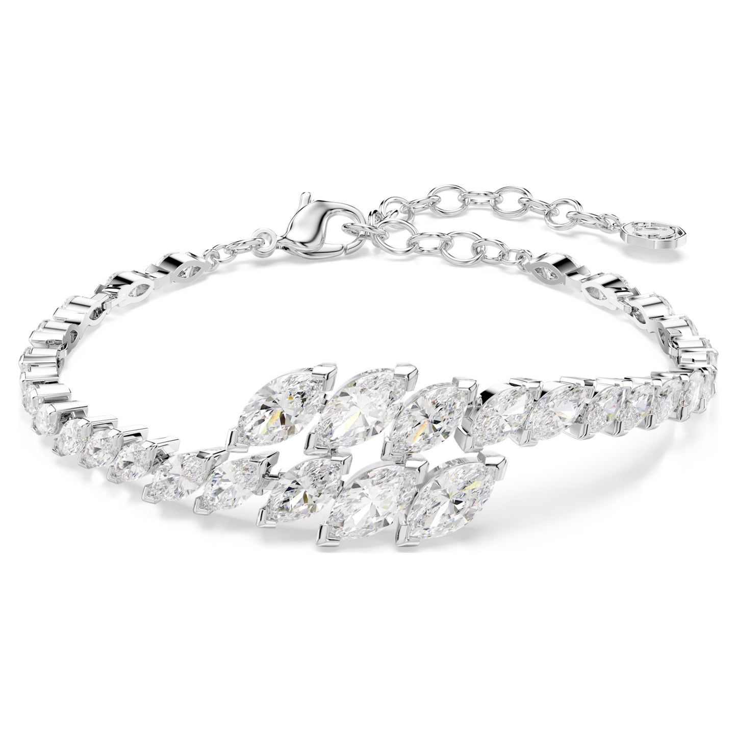 MESMERA BRACELET MARQUISE - WHITE, RHODIUM