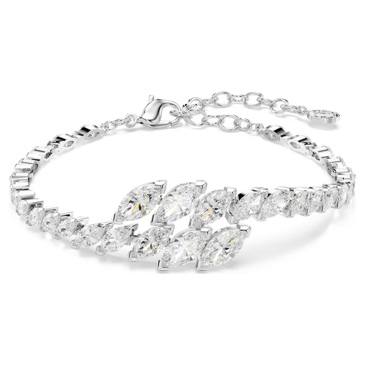 MESMERA BRACELET MARQUISE - WHITE, RHODIUM
