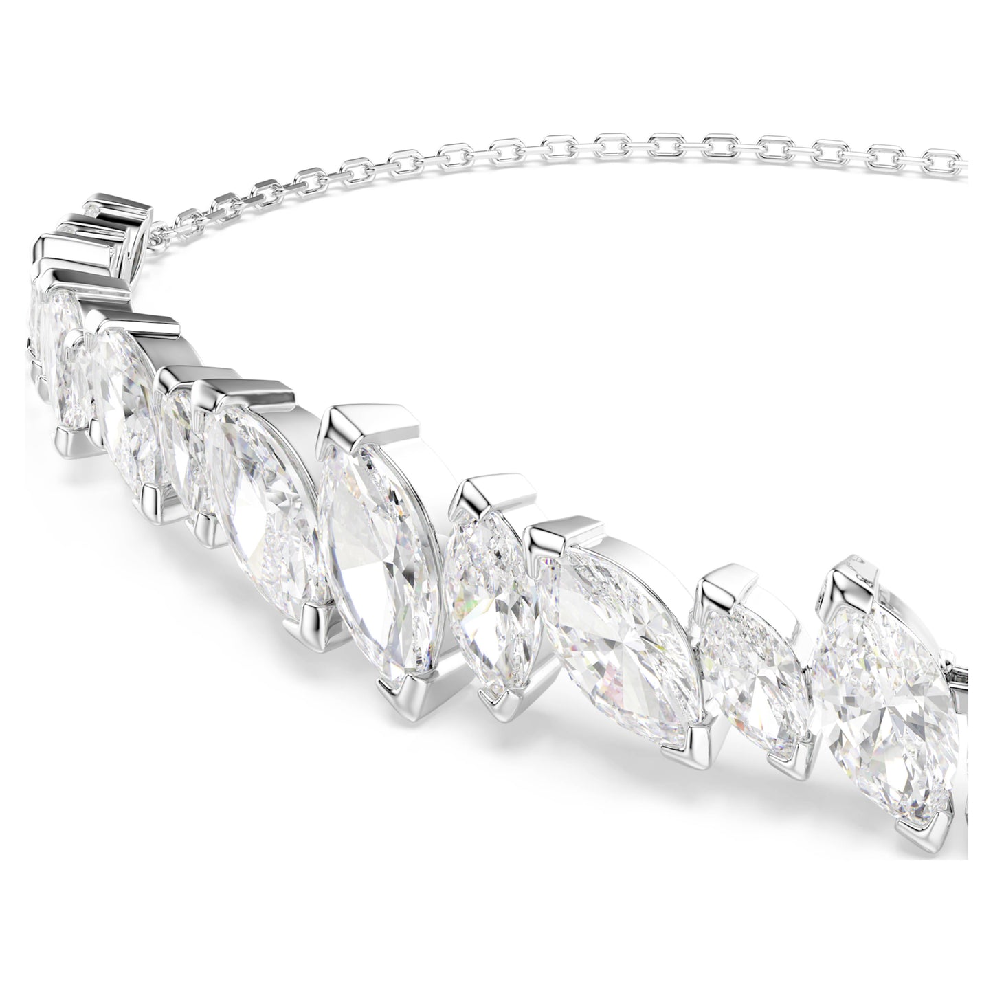 MESMERA BRACELET MARQUISE - WHITE, RHODIUM