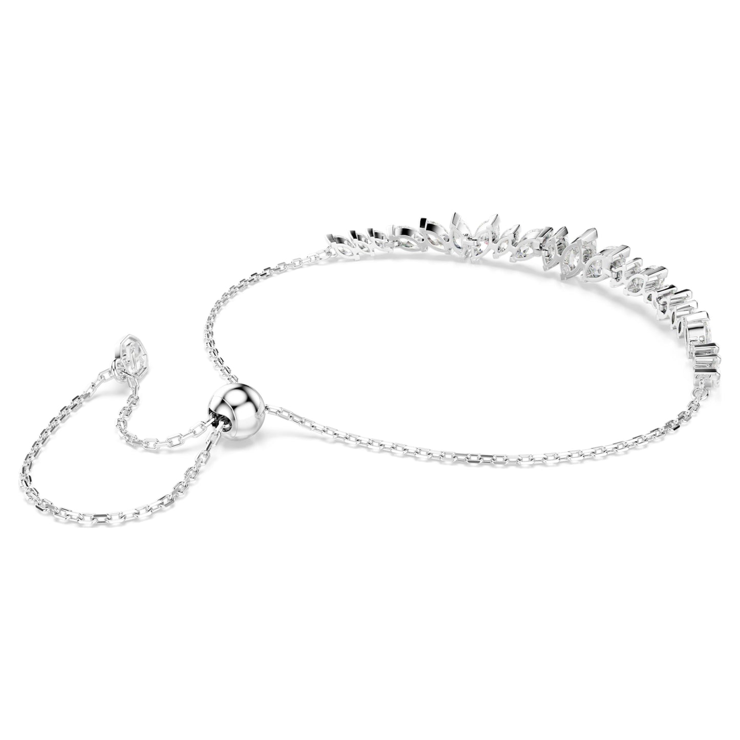 MESMERA BRACELET MARQUISE - WHITE, RHODIUM