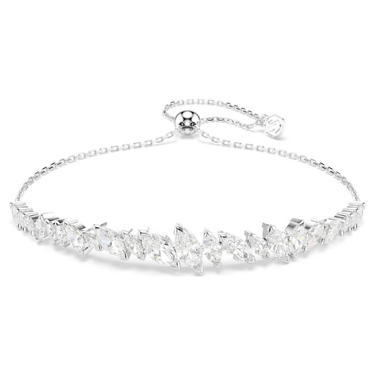MESMERA BRACELET MARQUISE - WHITE, RHODIUM