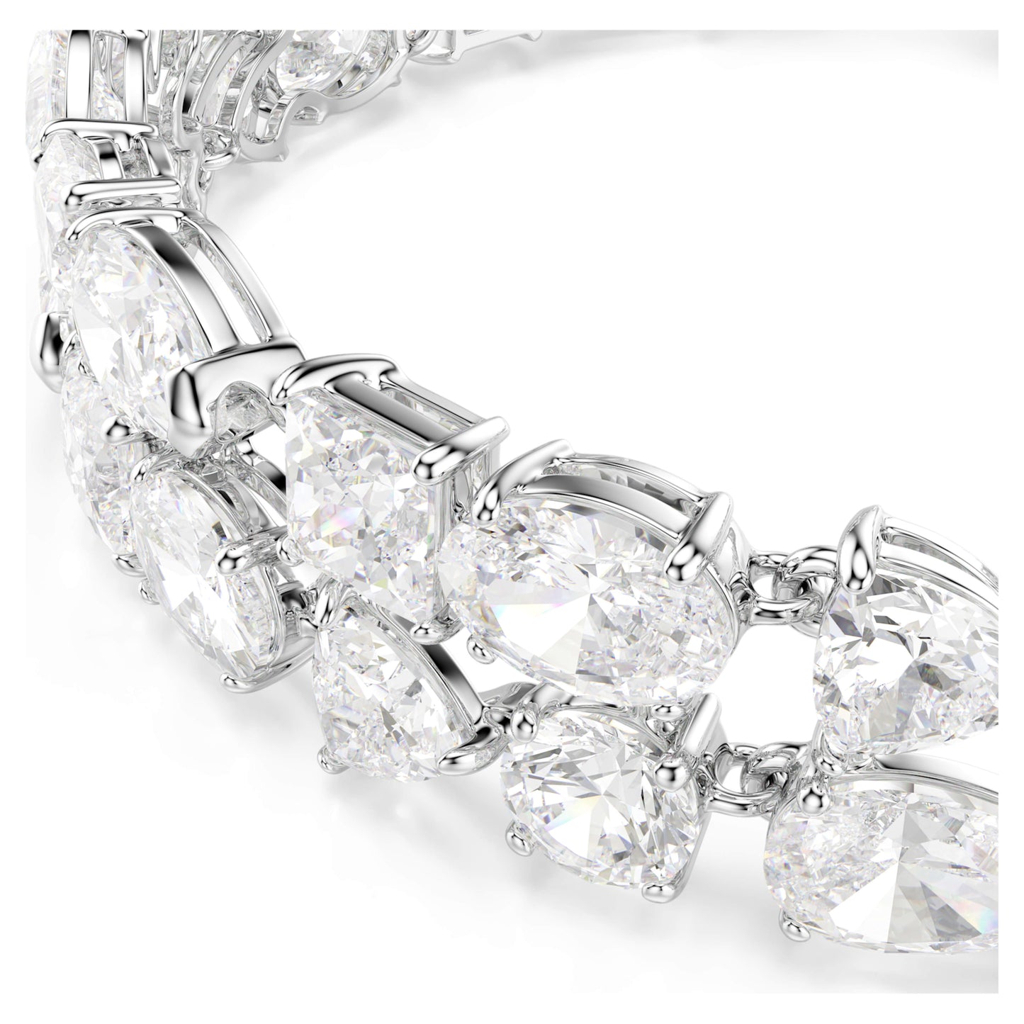 MESMERA BRACELET - WHITE, RHODIUM