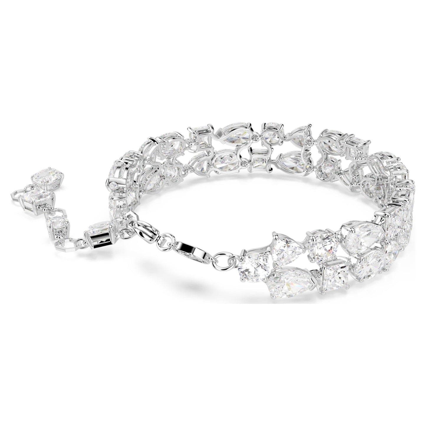 MESMERA BRACELET - WHITE, RHODIUM
