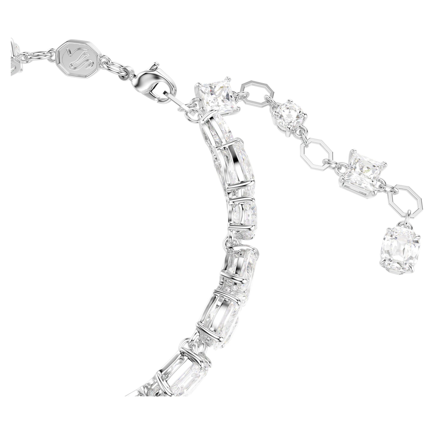 MESMERA BRACELET - WHITE, RHODIUM