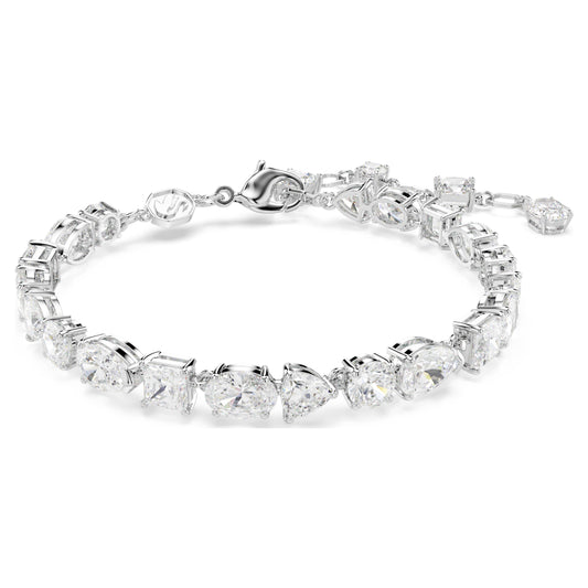 MESMERA BRACELET - WHITE, RHODIUM