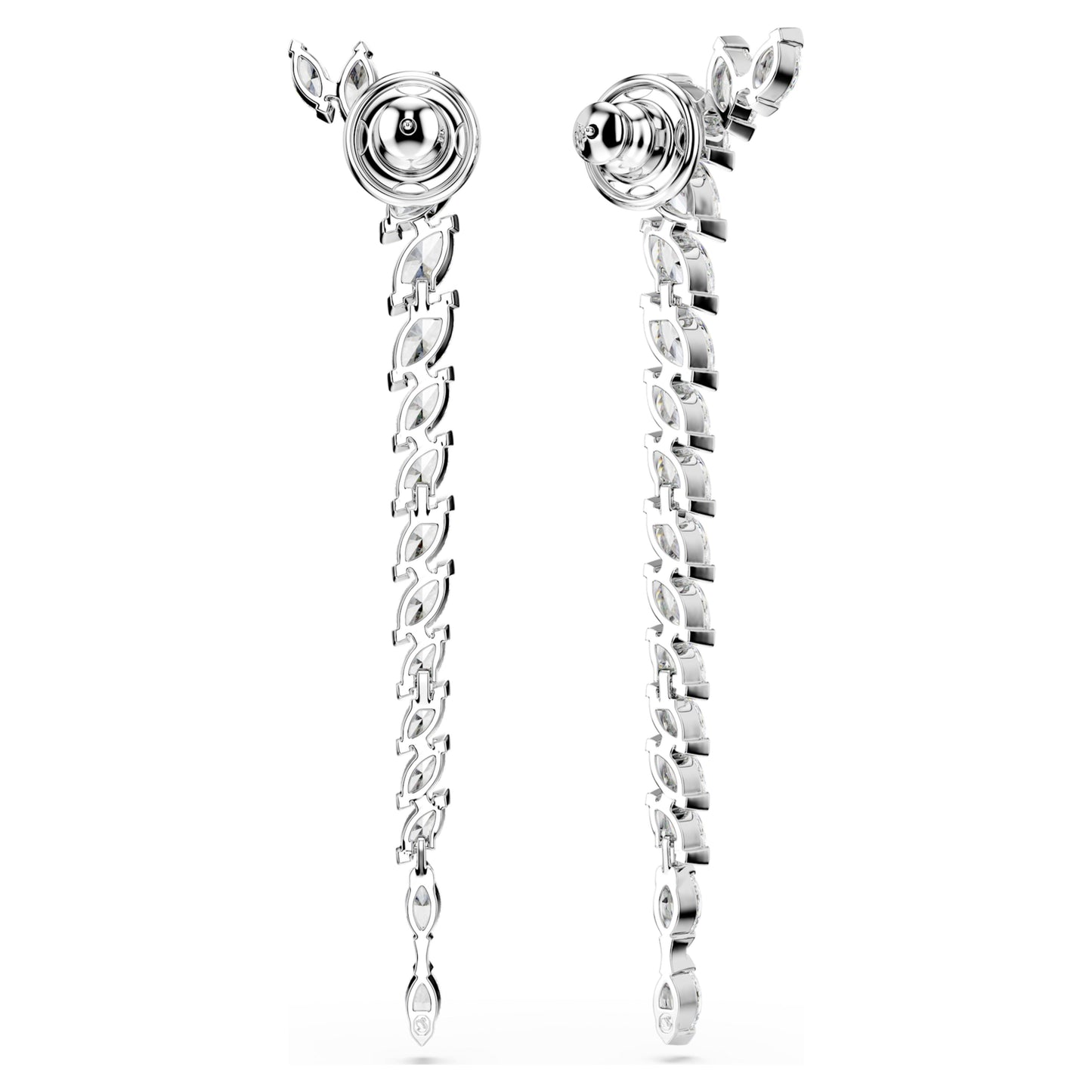 MESMERA EARRINGS MARQUISE - WHITE, RHODIUM