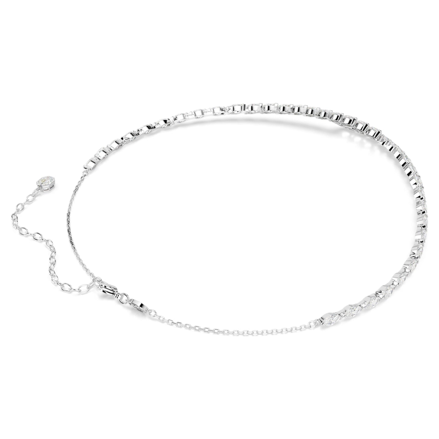 MESMERA NECKLACE MARQUISE - WHITE, RHODIUM