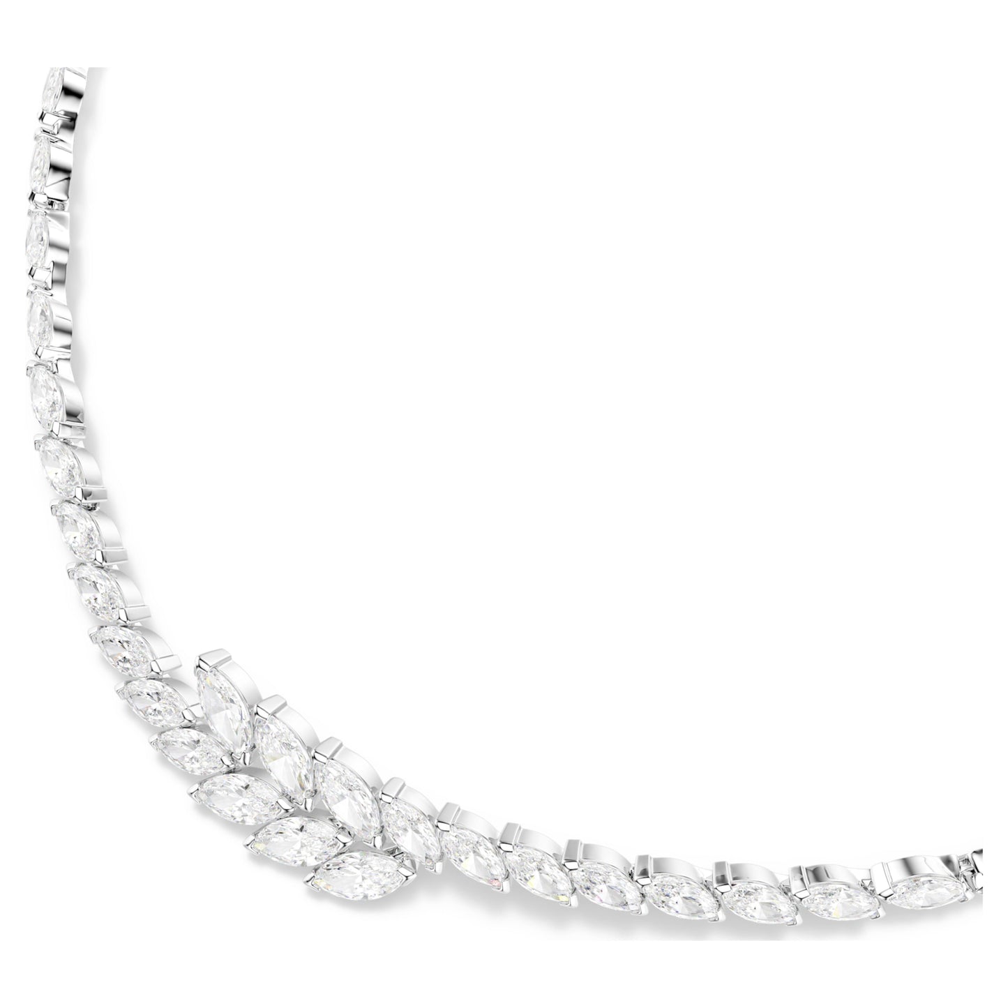 MESMERA NECKLACE MARQUISE - WHITE, RHODIUM