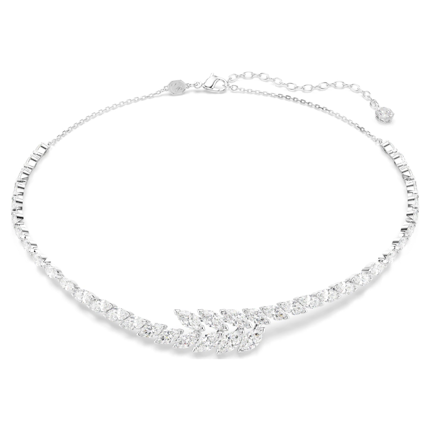 MESMERA NECKLACE MARQUISE - WHITE, RHODIUM