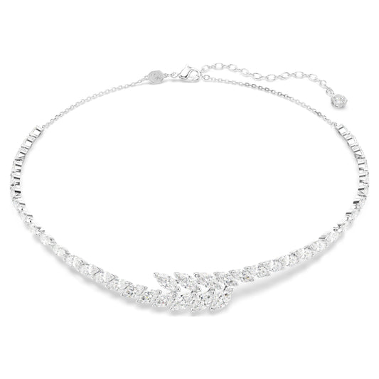 MESMERA NECKLACE MARQUISE - WHITE, RHODIUM